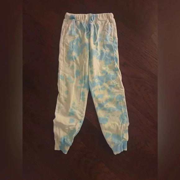 ROLLER RABBIT WOMENS SIZE XS BLUE TIE DYE JOGGERS WITH MONKEY ON POCKET - EUC - Picture 1 of 4